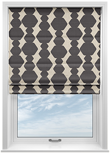 Construct, Warm Black - Roman Blind